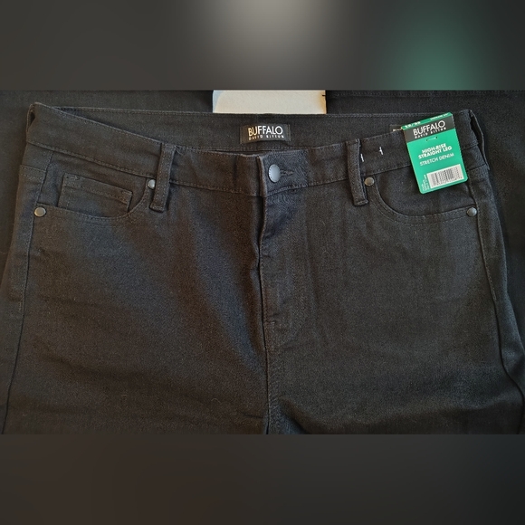 Buffalo David Bitton Alyssa High Rise Straight Leg Black Jeans SZ 12/32 NWT - Picture 4 of 9